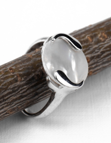 Inel din argint cu sidef