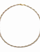 Lănțișor din argint împletit cu un strat de aur de 14K