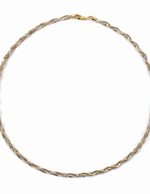 Lănțișor din argint împletit cu un strat de aur de 14K