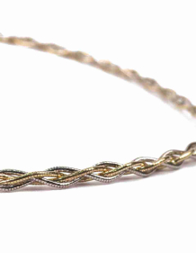 Lănțișor din argint împletit cu un strat de aur de 14K